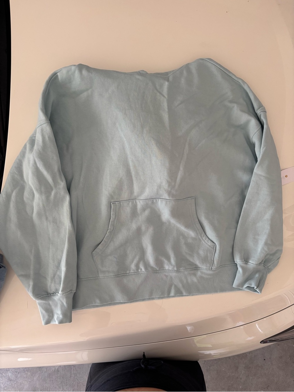 New Spiritual Gangster Light Blue Crewneck Pullover with Kangaroo Pocket